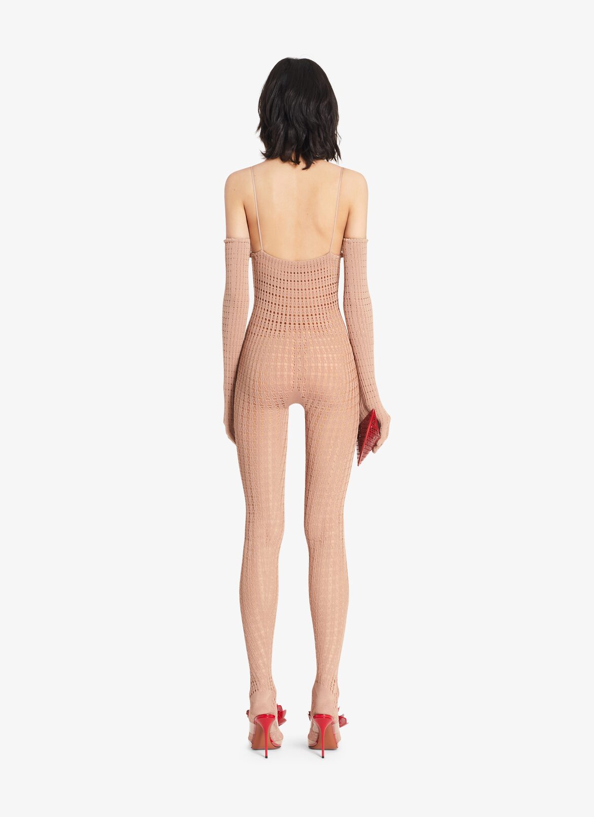 Vienne lace jumpsuit ALAÏA NUDE VIENNE LACE JUMPSUIT